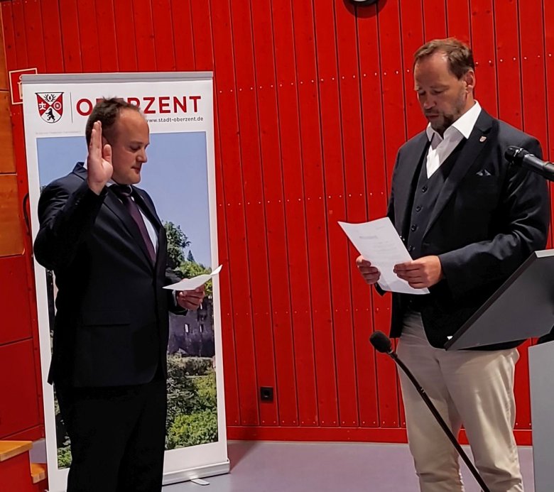 Bürgermeister Kehrer und Stadtverordnetenvorsteher Dirk Daniel Zucht
