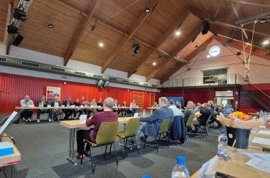 Blick in die Halle während der Konstituierung