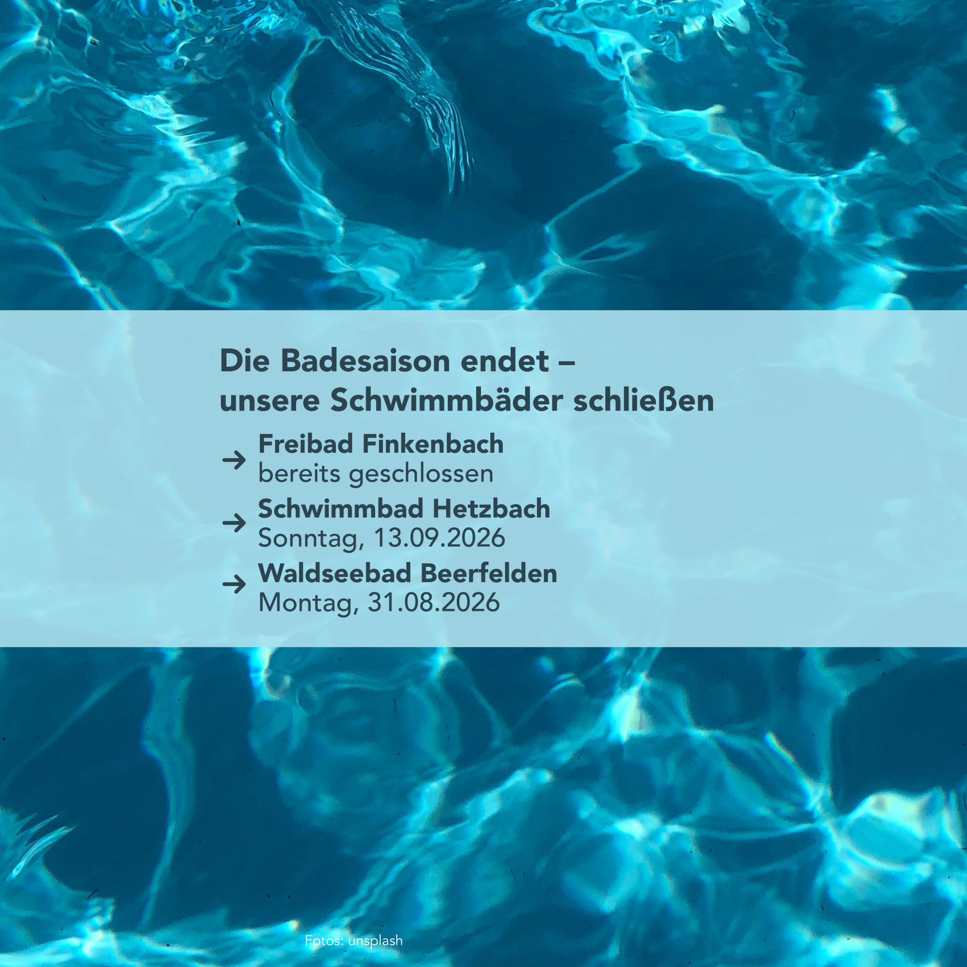 Grafik mit Hinweis auf die Öffnungszeiten