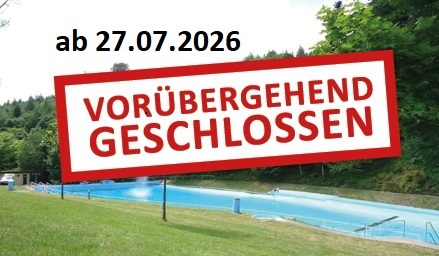 Hinweisschild vorübergehend geschlossen