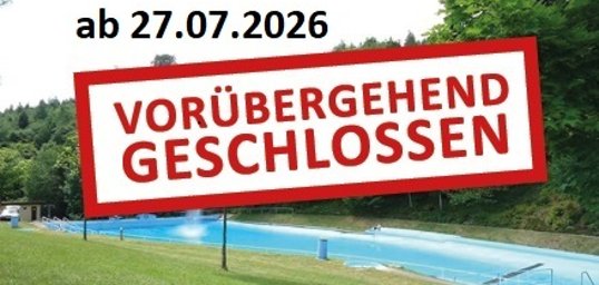 Hinweisschild vorübergehend geschlossen